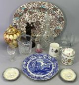 A ROYAL WORCESTER BLUSH IVORY POT POURRI & COVER, the ribbed ovoid body painted with poppies,