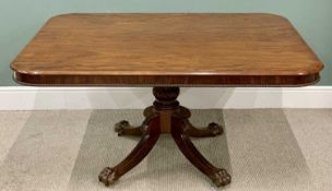 LATE REGENCY PERIOD (as per purchase receipt dated 1994 - £4,000) MAHOGANY BREAKFAST TABLE - on a