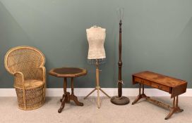 FURNITURE ASSORTMENT - to include a dressmaker's mannequin, 145cms H, reproduction mahogany and