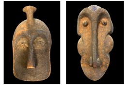 TWO CAMEROON ANIMAL SPIRIT MASKS, 34cm h (2)