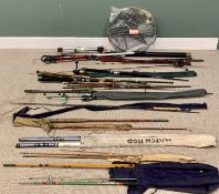 FISHING INTEREST - very large parcel of rods and accessories to include Daiwa, Shakespeare, Match