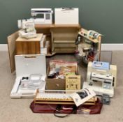 SEWING/KNITTING INTEREST - Husqvarna Viking Designer I sewing machine and accessories, Frister &