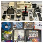 AMIGA COMODORE A600 COMPUTER, two Garmin Nuvi Sat Nav units in carry cases with various Play Station