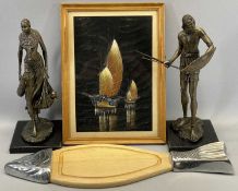 'SOUL JOURNEYS' TWO MAASAI COMPOSITE FIGURES, Tahadhar 'Protect From Harm' and Beba 'Carry with