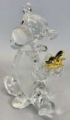 A LENOX CLASSICS LEAD CRYSTAL DISNEY FIGURE, Tigger, 15.5cms H, boxed with certificate, a Dartington