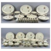 ROYAL DOULTON 'TUMBLING LEAVES' DINNER & TEA SERVICE - to include four circular lidded tureens,