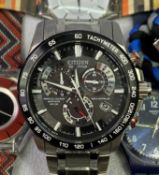CITIZEN ECO DRIVE WR200 STAINLESS STEEL GENT'S WRISTWATCH and seven various Swatch Quartz