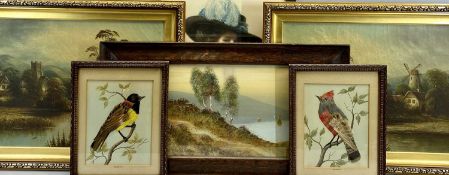 C H CHAPMAN (British 20th century) oils on canvas, a pair - figures punting with buildings to