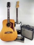 '20TH ANNIVERSARY SQUIRE STRAT' BY FENDER ELECTRIC GUITAR, serial no. CY02106840, with an Egmond