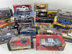 ASSORTED BOXED DIECAST VEHICLES to include New Bright radio controlled Subaru, Hitari Scale 1/24