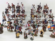 DIE-CAST LEAD ALLOY DELPRADO-AIRFIX CAVALARY FIGURES, alongside other Roman and Medieval figures,