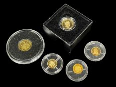 ASSORTED GOLD COINS comprising 2014 HRH Prince George of Cambridge 1st birthday solid 1g gold