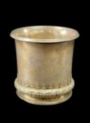 NORWEGIAN STERLING SILVER CYLINDRICAL BEAKER, by J. Tostrup, 134.5gms Provenance: private collection