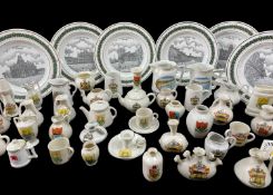 ASSORTED BARRY ISLAND CRESTED CHINA, including plates, saucers, small jugs, vases, tea cups, tea