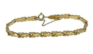 18K GOLD ROCKET LINK BRACELET, stamped '750', 7.5gms Provenance: deceased estate Ceredigion,