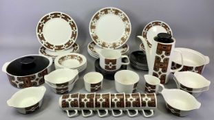 A J & G MEAKIN STUDIO 'MAORI' DINNER & COFFEE SERVICE including two tureens, coffee service for