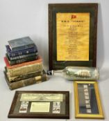 WHITE STARLINE SOUTHAMPTON MENU - reproduction framed and glazed, signed, 'R M S Titanic, April 14th