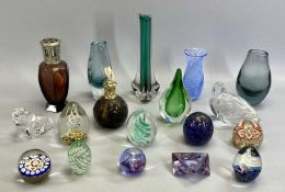 STUDIO GLASSWARE - including Val St Lambert glass pigeon, 10.5cms H, Caithness, Scotland