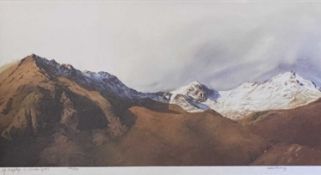 ROB PIERCY limited edition print (350/500) - 'Yr Wyddfa a Crib Goch', signed and titled in pencil,