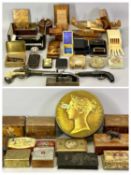 SMOKER'S ACCESSORIES - including musical cigarette boxes, novelty cigarette boxes, three novelty