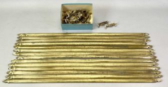VICTORIAN BRASS STAIR RODS (14) with accessories