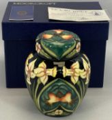 MOORCROFT NUMBERED EDITION 965 'CAROUSEL' GINGER JAR & COVER designed by Rachel Bishop, 16cms H,