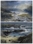 KEITH ANDREW original watercolour and mixed media paintings (2) - both being depictions of Welsh