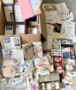 STAMPS - a box full of loose stamps, an album of Kiloware, ETC