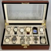 CONTEMPORARY WRISTWATCHES (12) - makes include Citizen, Swiss Army and DKNY, contained in a padded