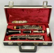 A REGENT'S 5 PIECE CLARINET - in plush lined hard case