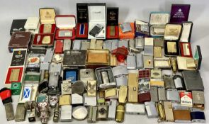 RETRO & MODERN CIGARETTE LIGHTERS - Makers include Dunhill, Ronson, Zippo and Colibri, total