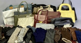 LADY'S LEATHER GLOVES, various handbags and other accessories, a large collection