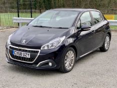 PEUGEOT 208 FIVE DOOR HATCHBACK CAR - registration number CX68 UZY, blue, 1199cc, MOT until 18.10.