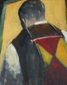 ‡ JAMES DONOVAN acrylic on paper - entitled and signed verso 'Leaving the Band Club', signed with