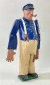 JOHN HYWEL LEWIS (1900-1950) FOLK ART SAILOR 'WHIRLYGIG' circa 1920-1940, carved in Cemaes, Ynys Mon