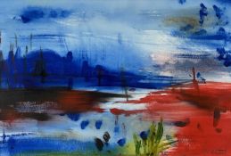 ‡ PRUDENCE WALTERS acrylic - entitled verso 'Seascape I', signedDimensions: 25 x 37cmsProvenance: