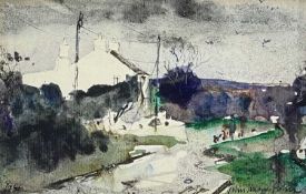 ‡ JOHN KNAPP-FISHER watercolour - cottage at Whitchurch, Pembs, signed and dated 1981Dimensions: