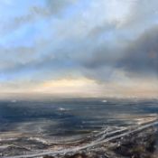 ‡ IWAN GWYN PARRY oil on board - entitled verso on Martin Tinney Gallery label 'A55 Express Way,