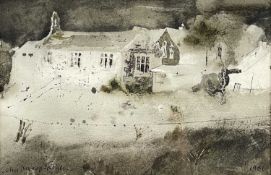 ‡ JOHN KNAPP-FISHER watercolour - west Wales church, signed and dated 1981Dimensions: 15.5 x 23.