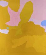 ‡ ERIC MALTHOUSE oil on canvas - entitled verso 'Variations on Construction Yellow', signed and