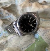 VINTAGE ROLEX EXPLORER PRECISION AUTOMATIC BRACELET WRISTWATCH, c. 1966, ref. 5500, presumed cal.