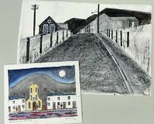 GEORGE LITTLE (Welsh, 1927-2017) ink and crayon - entitled 'Rhondda Road', dated 1993/94, signed, (