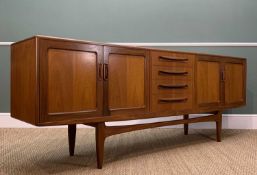 G-PLAN TEAK 'FRESCO' SIDEBOARD, fitted central cutlery and napery drawers, flanking double