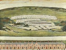 ‡ LAURENCE STEPHEN LOWRY (British, 1887-1976) offset lithograph - 'Hillside in Wales', unsigned,