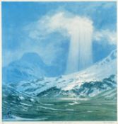 ‡ DAVID WOODFORD (British, b. 1938) limited edition (413/750) screen print - entitled 'Moment of