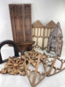 ASSORTED ECCLESIASTIC SAMPLE WOOD CARVINGS