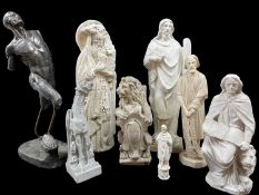 ASSORTED PLASTER CASTS OF ARCHITECTURAL ELEMENTS, including 'Running Man' by John Excell with