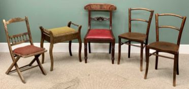 PLUS LOT 42 - CHAIR ASSORTMENT - bentwood chairs, a pair, labelled 