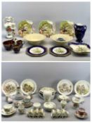MIXED CERAMICS - Grafton china coffee service, hand painted with flowers, 15 pieces, an old Foley '