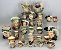 CHARACTER JUGS - a good assortment to include a large Royal Doulton 'Long John Silver', similar size